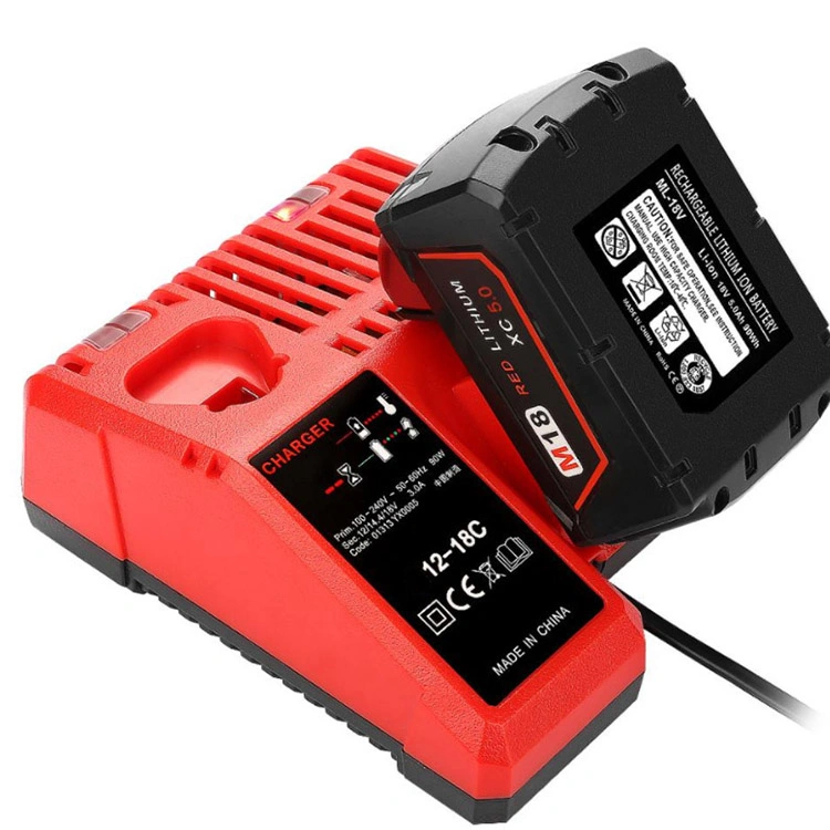 Battery Charger 48-59-1812 Suitable for 12V-18V Milwaukee M12 M14 M18 Lithium Battery 48-11-2420 48-11-1850 48-11-2401