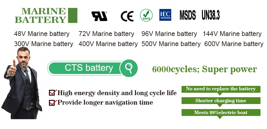 Cts 530V 230ah 120kwh Lithium Battery with DC Fast Charge for Electric Boat Marine