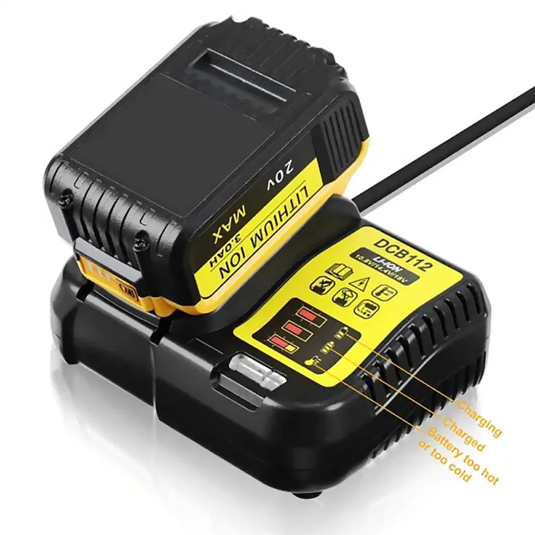 Replaceable Power Tool Battery Charger 10.8V 14.4V 18V 4.5A Lithium Battery Charger for Dewalt Dcb118
