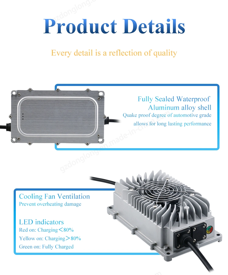 58.8 Volt 8 AMPS Waterproof Battery Charger for Electric Boat 48V Li Ion Battery Use