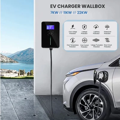  Stazione di carica veicolo elettrico 32 a AC EV Quick Type 2 Caricabatterie da casa con APP Bluetooth