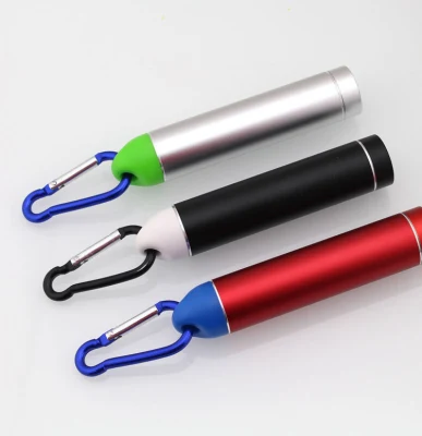 Caricabatterie Power Bank USB 18650 in alluminio promozionale con 1200 mAh 1.500 mAh 2000 mAh 2600 mAh