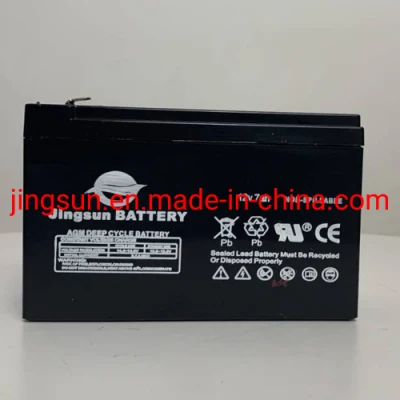 Batteria UPS al piombo-acido solare Jingsun 12V 7ah ad alta efficienza Caricabatterie
