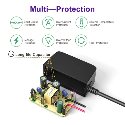 Caricabatterie per regolacapelli 5V 9V 12V 1A 2A 3A Adattatore di alimentazione da 15 W, adattatore CA da 18 V, fornitore adattatore EMC