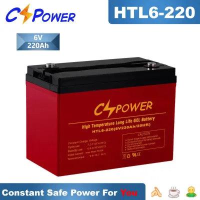 Batteria lunga a gel per cicli profondi per temperature elevate/basse VRLA MF Cspower 6V310ah Durata