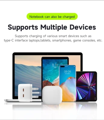 Adattatore di alimentazione da 35 W USB C Quick Pd a due porte Caricabatterie da parete tipo C per iPhone serie 13/14/15