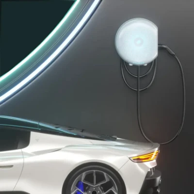 Hyliess 230 V 7 kw montaggio a parete con connettore maschio tipo 2 IP65 NFC/RFID/APP Caricabatteria Smart EV