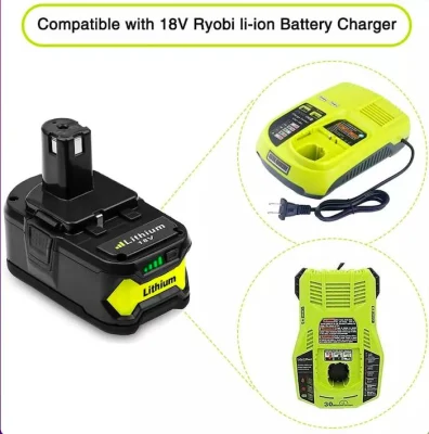  Batteria ricaricabile agli ioni di litio da 18 Volt 5,0 ah per Ryobi Power Batteria per trapano cordless P102 P104 P107 batteria per attrezzi da giardino