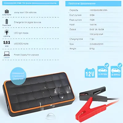 Batteria ausiliaria da 700 a per auto e caricabatterie esterno portatile da 18000 mAh per auto, barche, telefono (49220009)