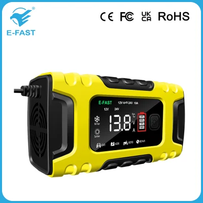  Caricabatterie intelligente 10A12V 24V per auto con caricatore automatico Barca Marina