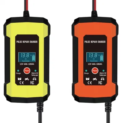  Caricabatteria automatico portatile per auto 12V 6A Motociclismo Pulse Repair Caricabatterie di compensazione per batteria al piombo gel AGM