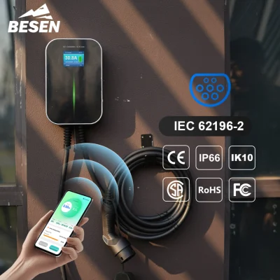 Besen Produttore App commerciale Smart Control Wallbox Mode 3 32A Caricatore da parete per auto EV per auto CA da 7 kw per uso domestico mobile