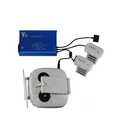  Caricabatterie Dji Phantom 4 Phantom 3 Series da 4&quot; di ricambio Caricabatteria da 1 e 3 in 1 con hub di ricarica parallelo per droni