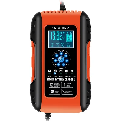 Batteria per auto automatica portatile a 7 stadi da 12 V 10 a 24 V 5A Caricabatterie