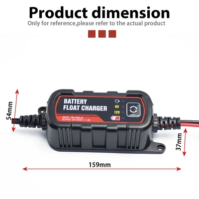 Caricabatterie portatile per auto/moto intelligente e Maintainer 12V 1,2 A.