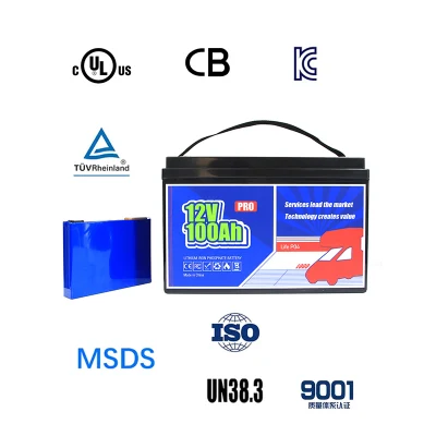 Batteria a ciclo profondo 12 Volt 100ah carica di sicurezza per RV Camping Cabin Marine off-Grid System senza manutenzione