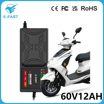  Caricabatteria al piombo acido 60V12ah caricabatteria a impulsi scooter per motociclette 60V