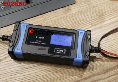 Caricabatterie automatico portatile per auto 6V/12V Motorcycle Pulse Repair Tricle Caricabatterie per batterie al piombo-acido compatibili con tutti i tipi di Programma veicoli a 8 fasi