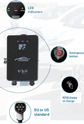 Caricabatterie CA da 11 kW per stazione di ricarica per veicoli elettrici WiFi O punto di ricarica per auto con caricabatteria per auto Smart Home EV 4G Con Type 1 tipo 2