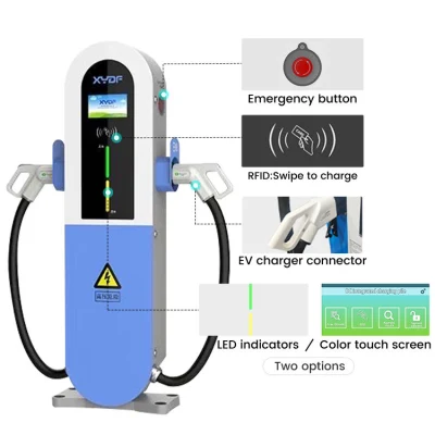 Xydf Double Gun 240 kw DC veloce commerciale Ocpp Wi-Fi EV Caricabatterie GBT CCS1 CCS2 Stazione di ricarica per auto elettrica Smart EV Caricabatterie