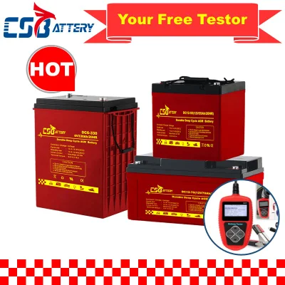  Batteria AGM al piombo-acido Csbattery 12V 200ah/250ah/300ah per auto/moto/EPS/imbarcazione/Power-Tool/Pack/CSE