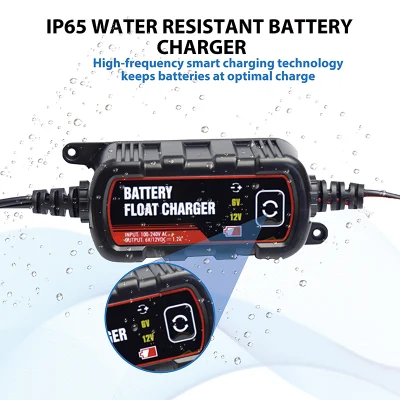Caricabatterie portatile per auto/moto intelligente e Maintainer 12V 1,2 A.