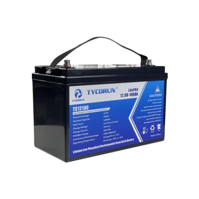 Batteria al litio solare a ciclo profondo Tycorun 12 V 24 V 36 V. 20ah 36ah 50ah 100ah 120ah 150ah 300ah 400ah LiFePO4 Batteria agli ioni di litio per golf cart RV