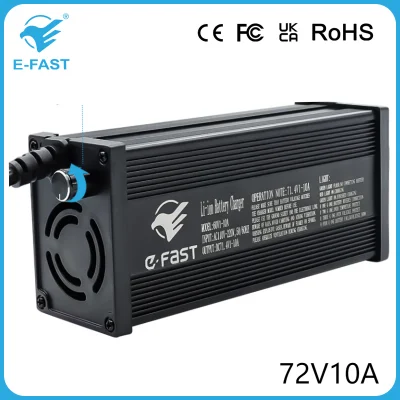  Caricabatterie LiFePO4 da 72 V regolabile da 1 a a 10 a 84 V/87,6 V. Caricabatterie rapido agli ioni di litio