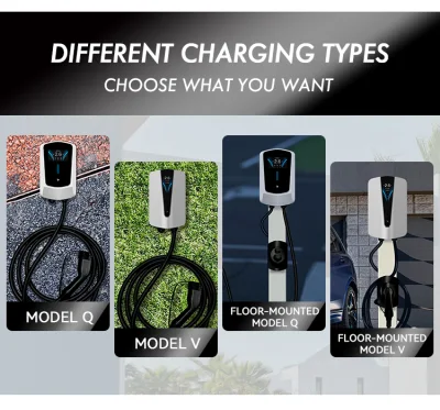 Caricabatteria EV compatto e portatile da 7 kw 11 kw 22 kw 16 a con Cavo da 4,5 m caricabatteria elettrico per veicolo a parete per veicolo elettrico per il caricabatteria EV
