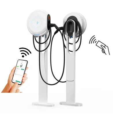 Hyliess 230 V 7 kw montaggio a parete con connettore maschio tipo 2 IP65 NFC/RFID/APP Caricabatteria Smart EV