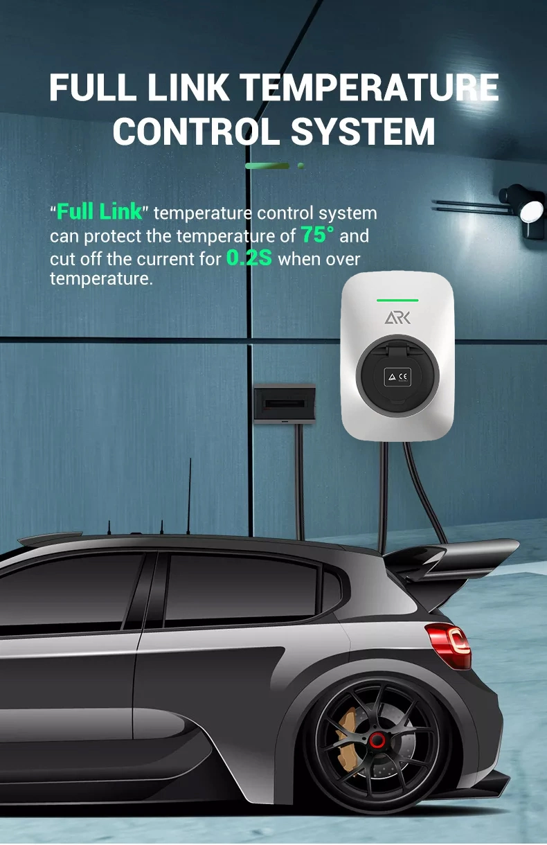 Easyinstalling Wallmounted Electric Vehicle Charger of EV Car Battery Charging