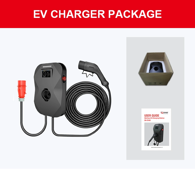 Factory Price AC Wall Box EV Charger 32AMP Car Battery Charge Pile 22kw EV Charger with Smart APP Control