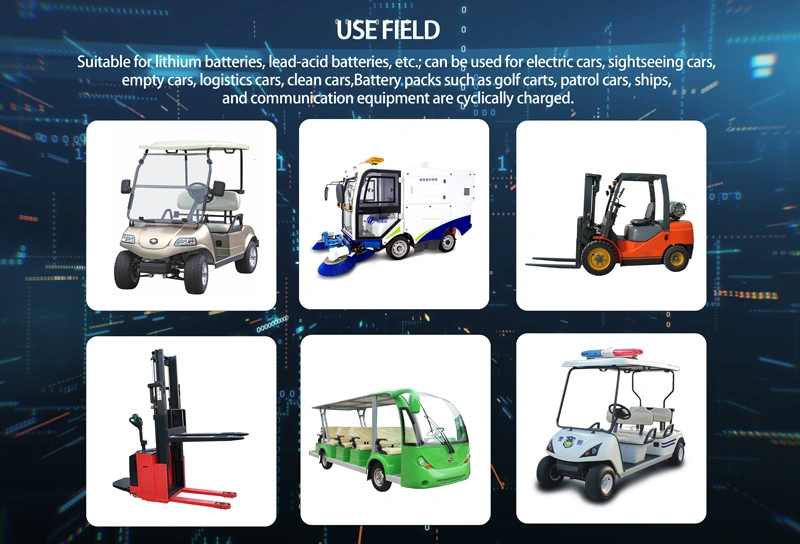 Industrial Battery Charger 24V Used for Electric Forklift Trucks, The Automotive Sector,