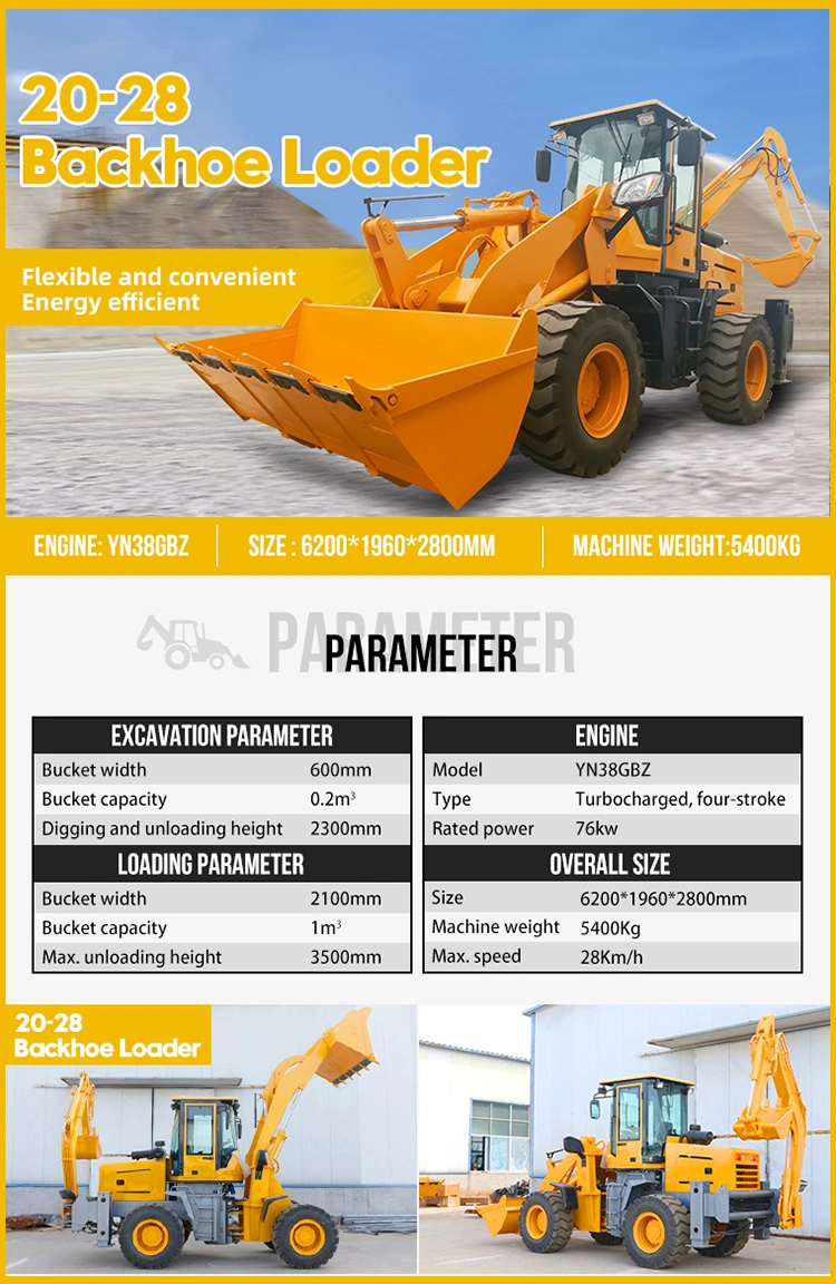 Construction Works Backhoe Skid Steer Wheel Loader Good Quality New Automatic 2 Ton Mechanical 1800mm