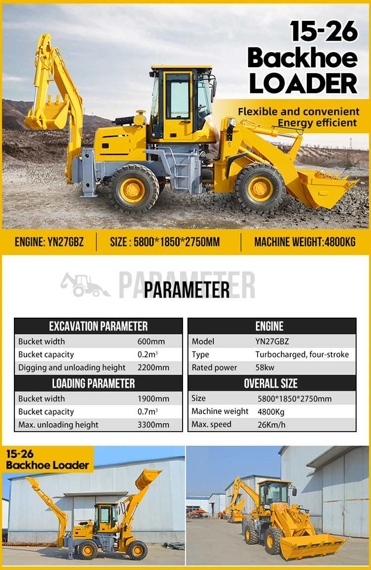 Construction Works Backhoe Skid Steer Wheel Loader Good Quality New Automatic 2 Ton Mechanical 1800mm