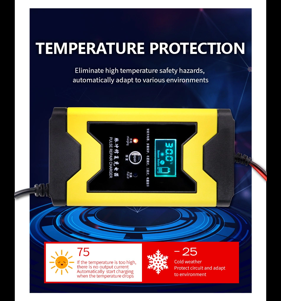Intelligent Lead-Acid Battery Charger 12V 6A Automotive Battery Charger