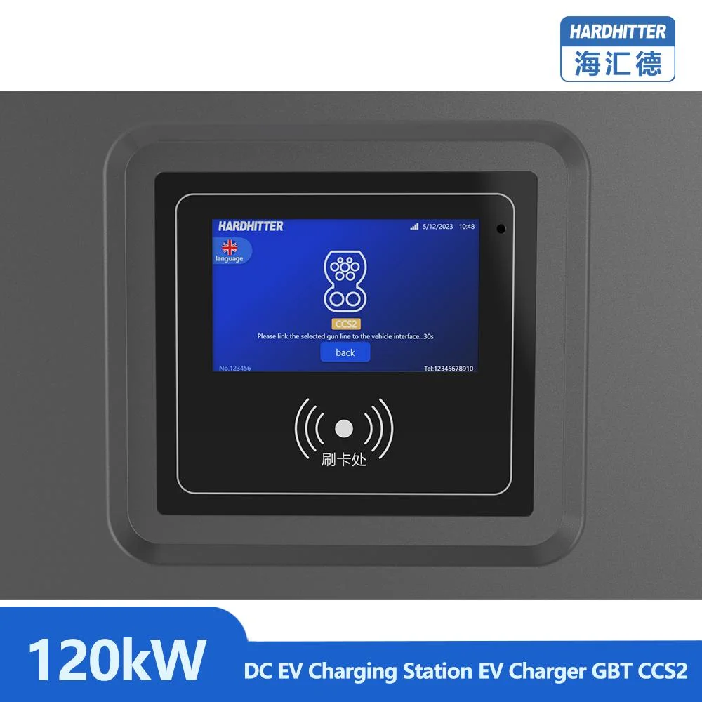 Hardhitter CE Certified OEM 120kw DC Quick EV Charger CCS2 Gbt Dual Guns Charging Pile Public Commercial Electric Vehicle Fast EV Charging Stations