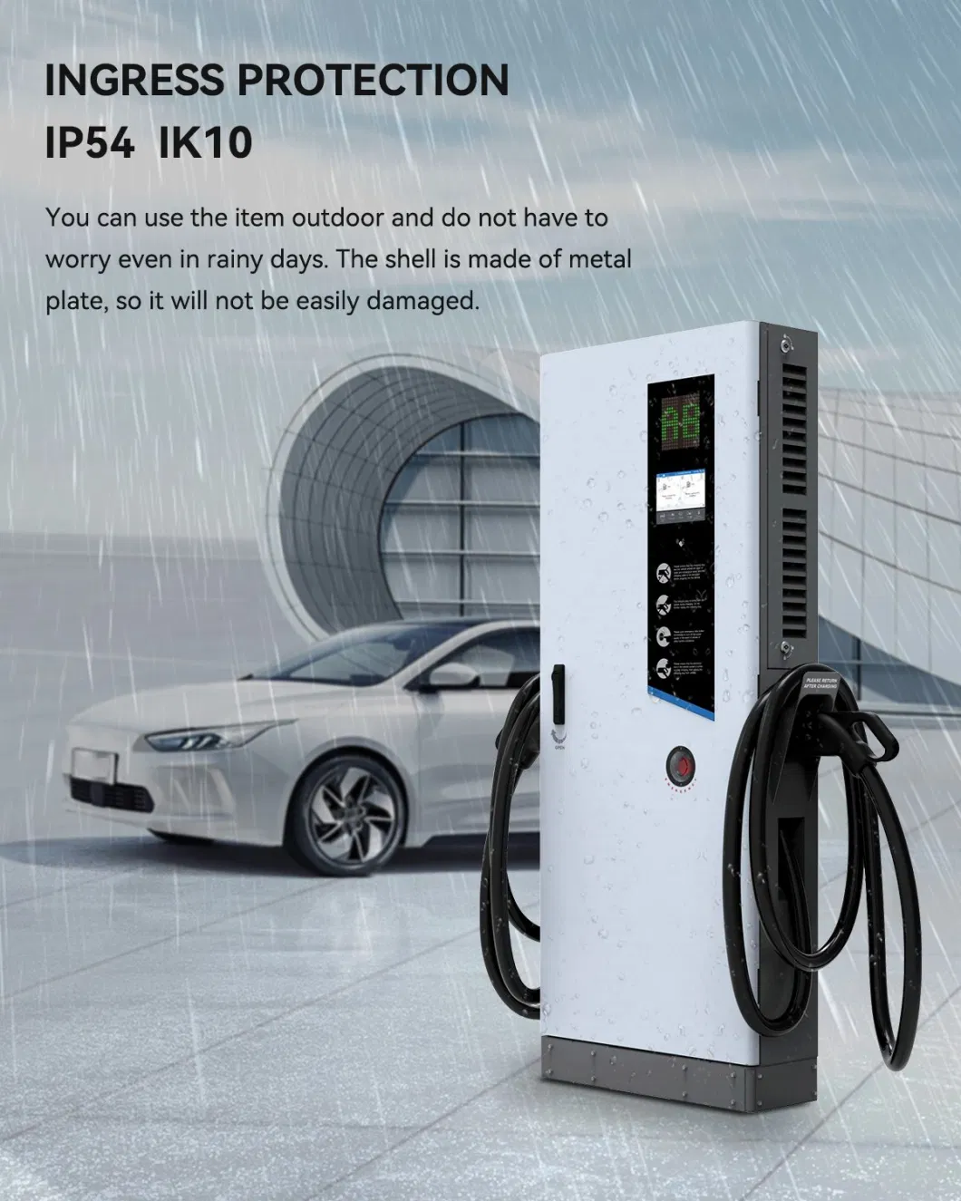 Intelligent Electric Car Charging Piles 60kw 80kw 120kw Output DC EV Charging Stations Electric Vehicle Battery EV Charger