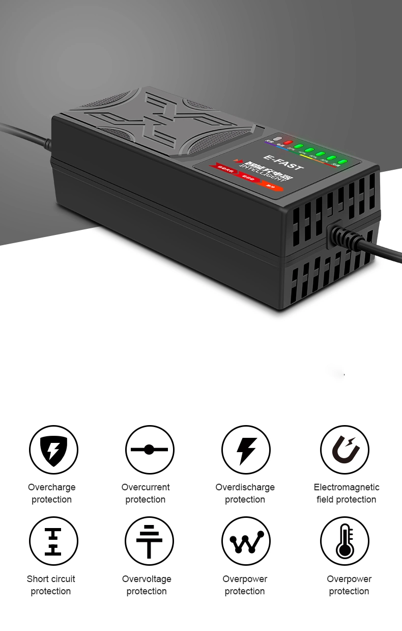 48V12ah Intelligent Pulse AGM Gel Lead-Acid Battery Charger for Electric Motorcycle Scooter