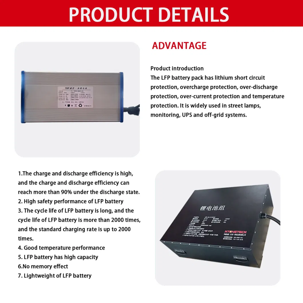 Solar Lithium Battery Efficient Power Supply 12V 20ah Charge and Discharge Large Capacity