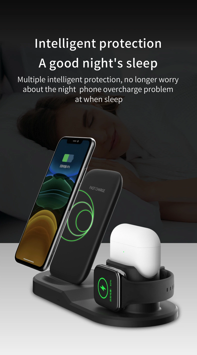 2022 New 3 in 1 Universal Multiple Devices Qi Certified Wireless Charging Station Wireless Charger