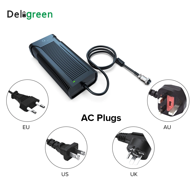 Deligreen 42V 2A 3A Universal Automatic Power Supply 18650 Battery Charger EU/Au/Us/UK