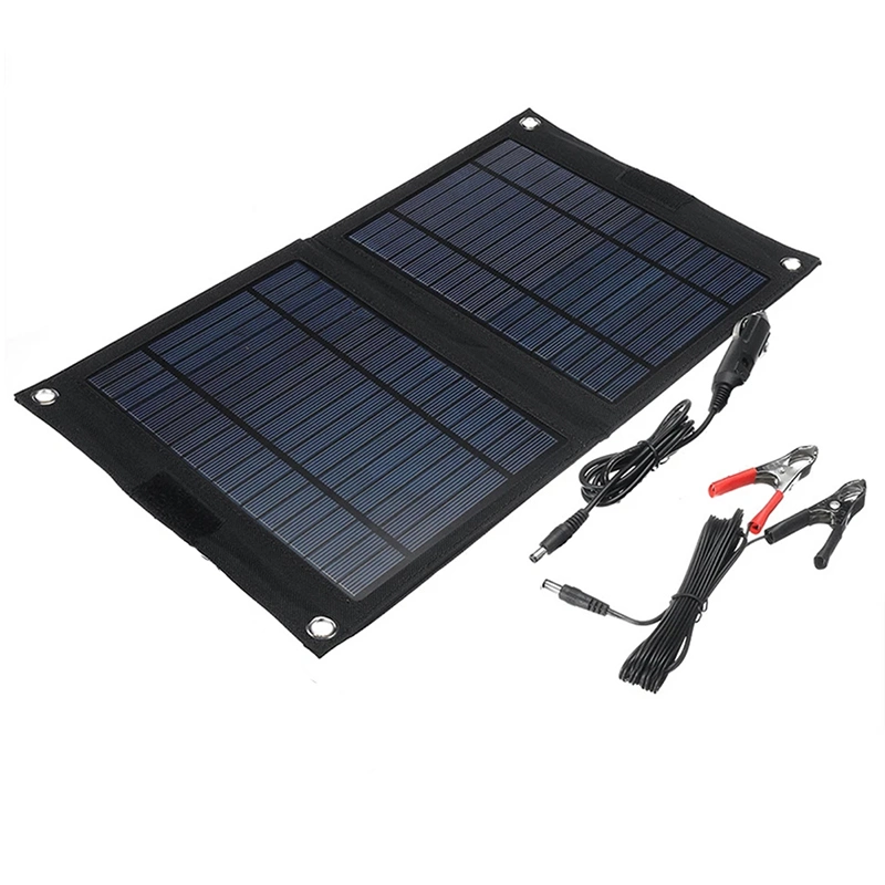 Folding Bag Monocrystalline Rechargeable Mobile Phone Battery Car RV Outdoor 20 Watt Solar Panel Travel Charger