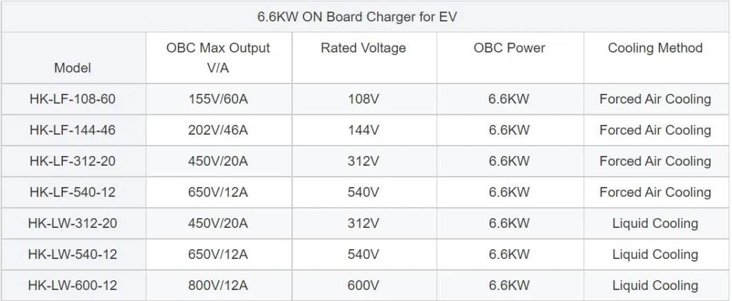 2023 New Energy High Efficiency 93% Direct Current 6.6kw CE with Can Bus on Board Charger