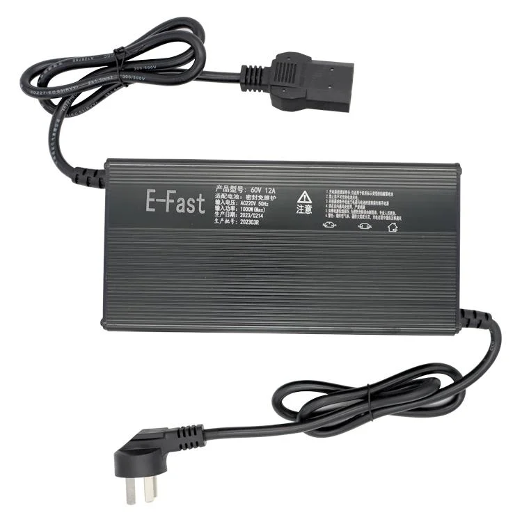 65.7V 60V 12A Scooter Forklift Lithium Ion Battery Charger for 18s 3.2V LiFePO4 Battery Pack