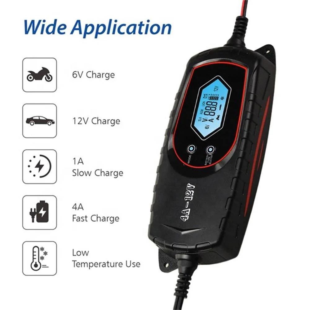 6V 12V/4-AMP Automotive Smart Battery Charger for Car