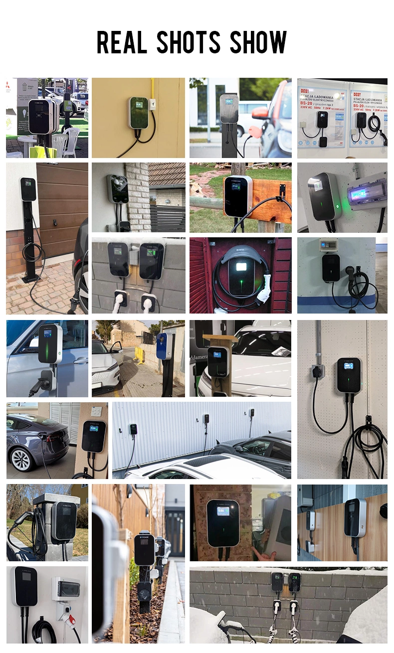 Besen Factory Sale 32AMP 7kw IP66 Home Use Smart EV Wallbox Type1 Type2 Level 2 Electric Vehicle Car Charger Charging Station