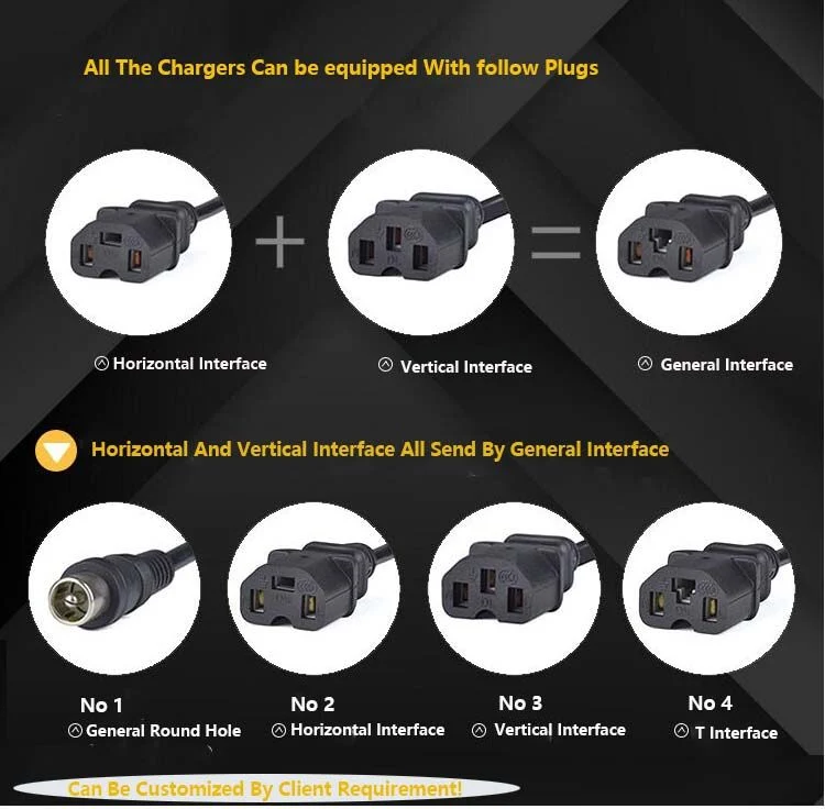 Addison 12V/24V/36V/48V 2.5A 4A 5A Electric Car Full Intelligent Automatic Portable Battery Charger