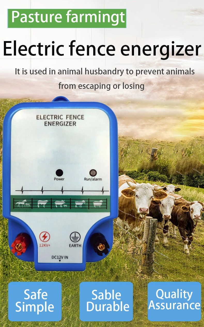 Electric Fence for Cattle Horses Sheep and Pigs Farm Fencing Charger Solar 12V Power Supply