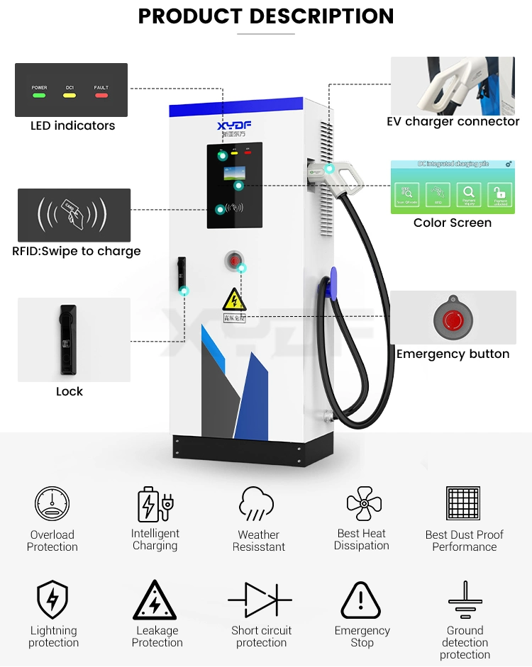 Xydf Gbt Chademo China Manufacturers CCS1 CCS2 Gbt 380V Smart Evse Fast Intelligent 20kw DC EV Car Electric Vehicle Charger